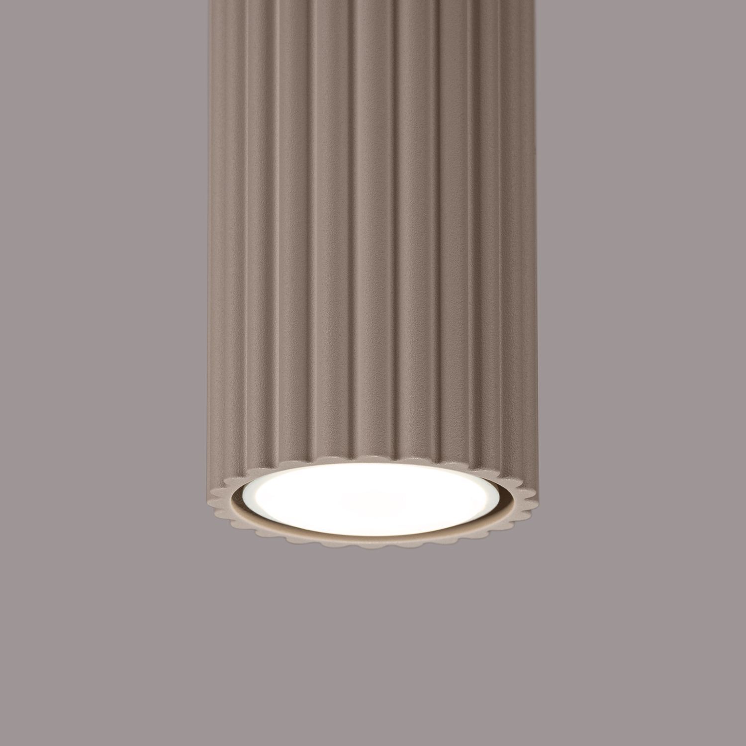 Deckenleuchte Aluminium Taupe GU10 Ø6,5 cm rund Deckenleuchte