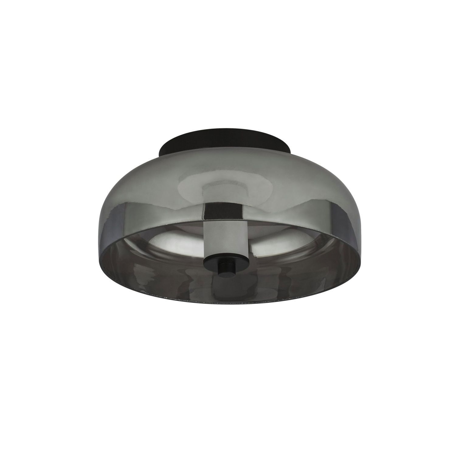 Plafonnier LED noir gris fumé 3000 K 389 lm Ø 30 cm