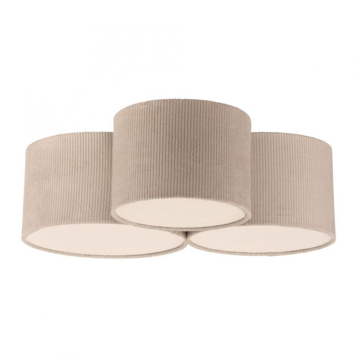 Lampe de plafonnier confortable Beige E27 L:70 cm 3-flmg faible éblouissement Deckenleuchte