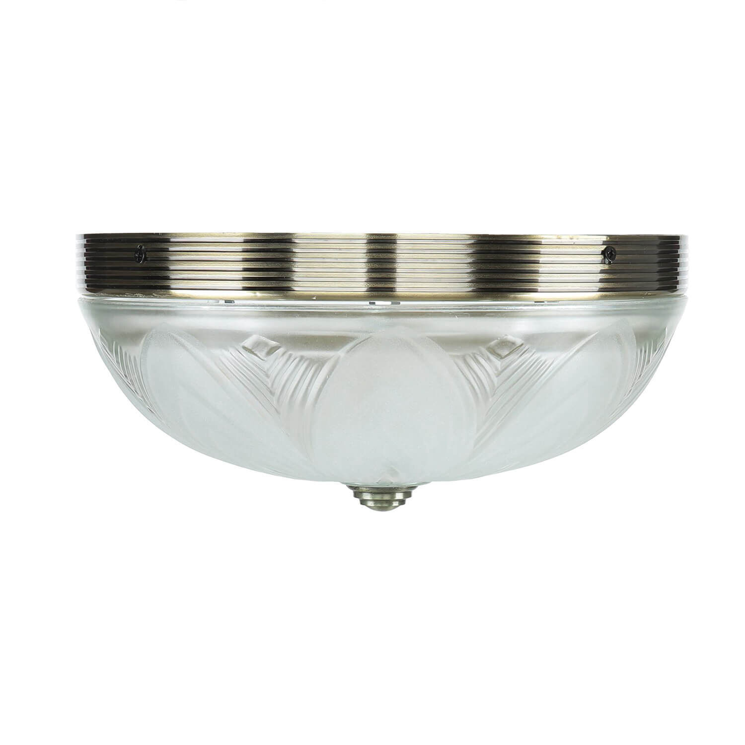 Jugendstil Deckenleuchte E27 mit Glasschirm Messing Optik Deckenleuchte, Leuchte