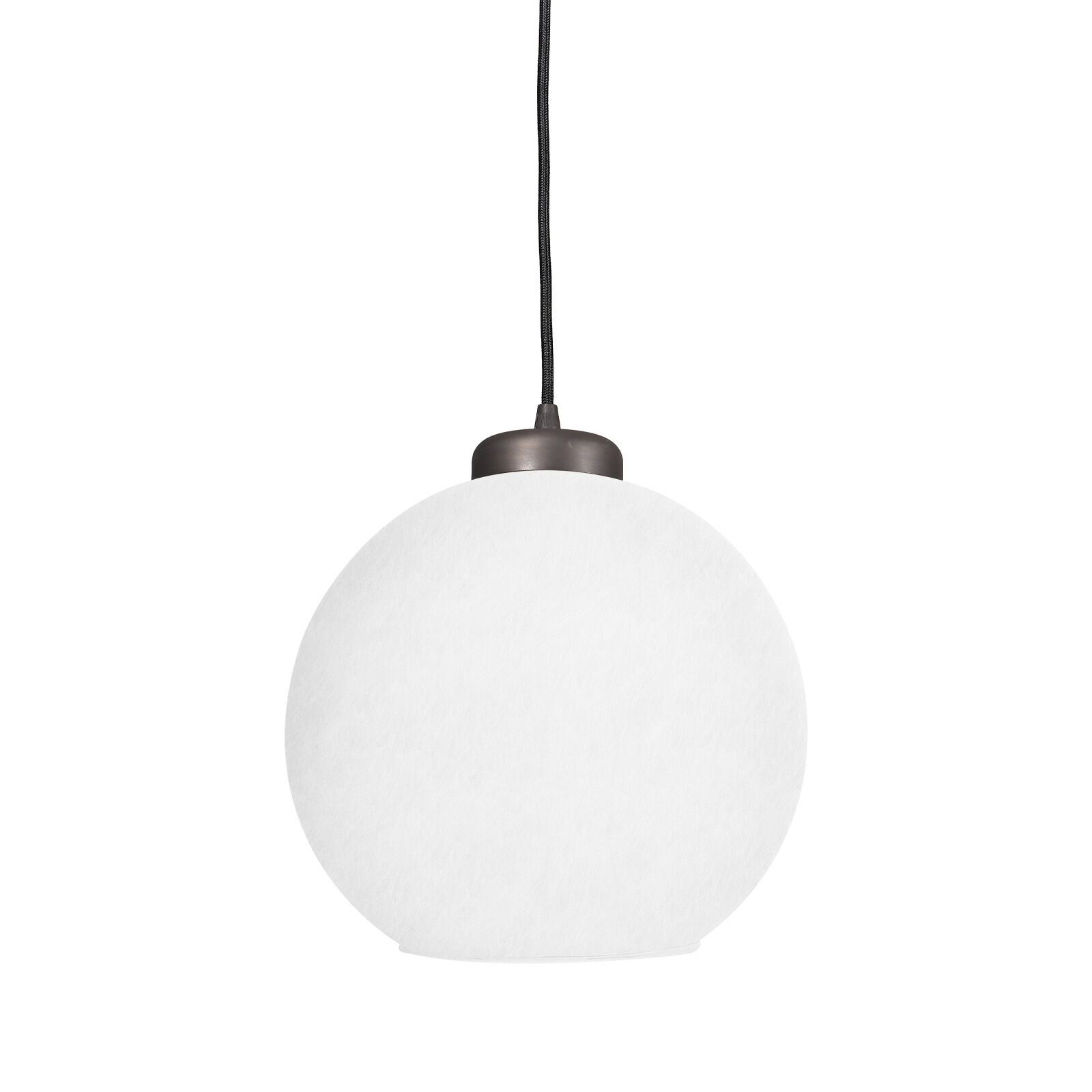 Suspension boule Ø 24 cm laiton verre E27 en bronze blanc