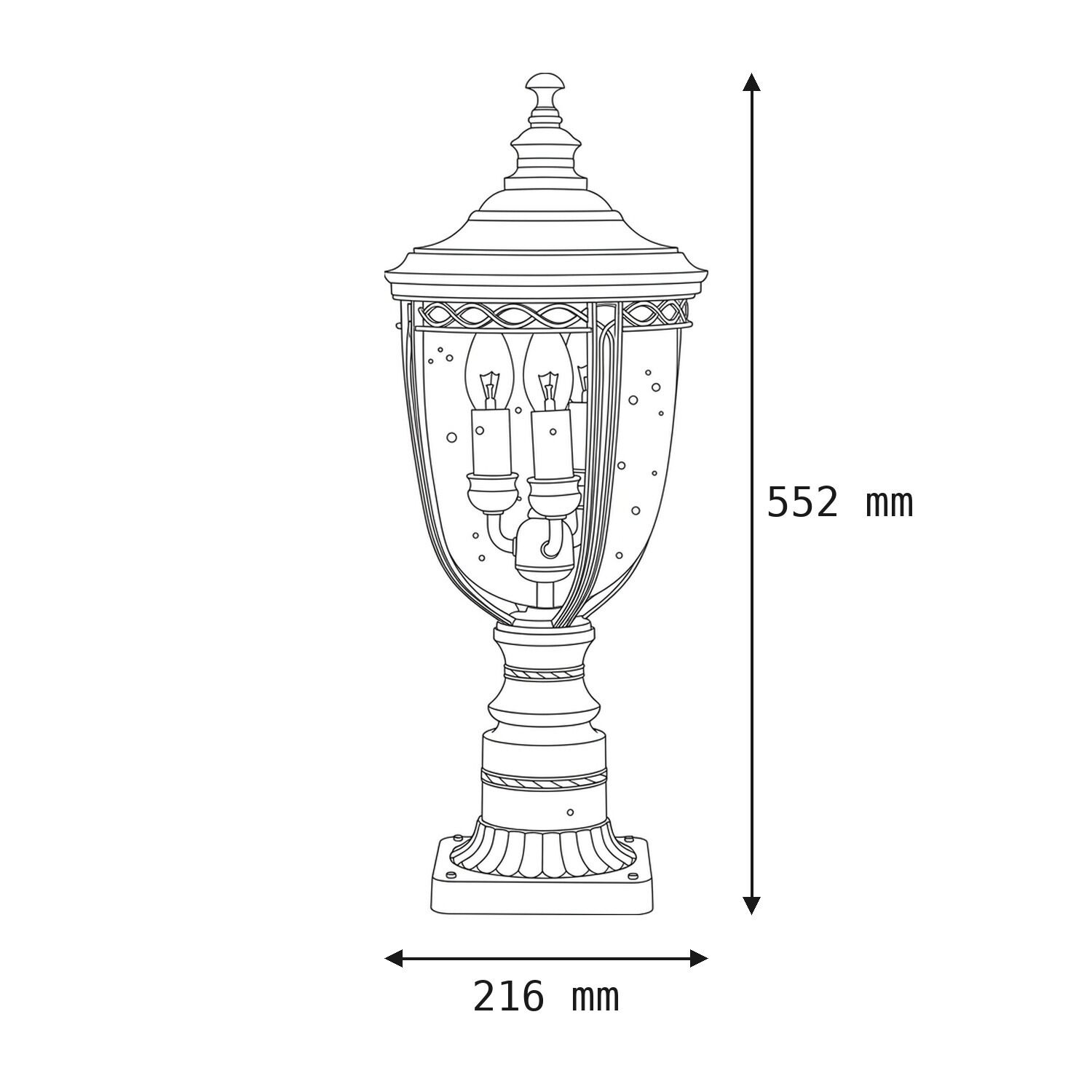 le41885-bodenleuchte-garten-terrasse-aussen-metall-rustikal-industrial-3-flammig-e14-ip44-dimmbar-06 gartenlampe, laterne, einstellbar, eisens-optik, kerzenhalter