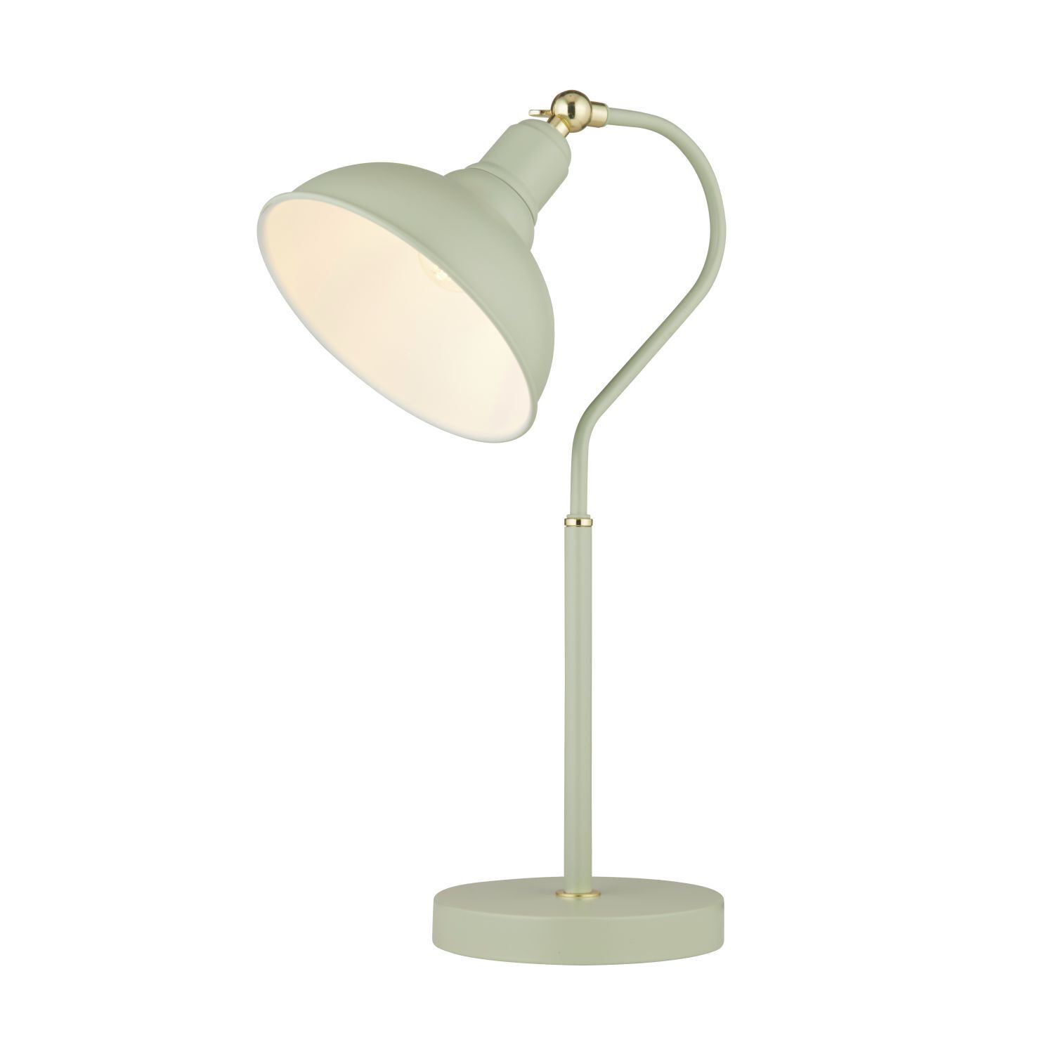 Petite lampe de bureau 48 cm métal vert orientable E14