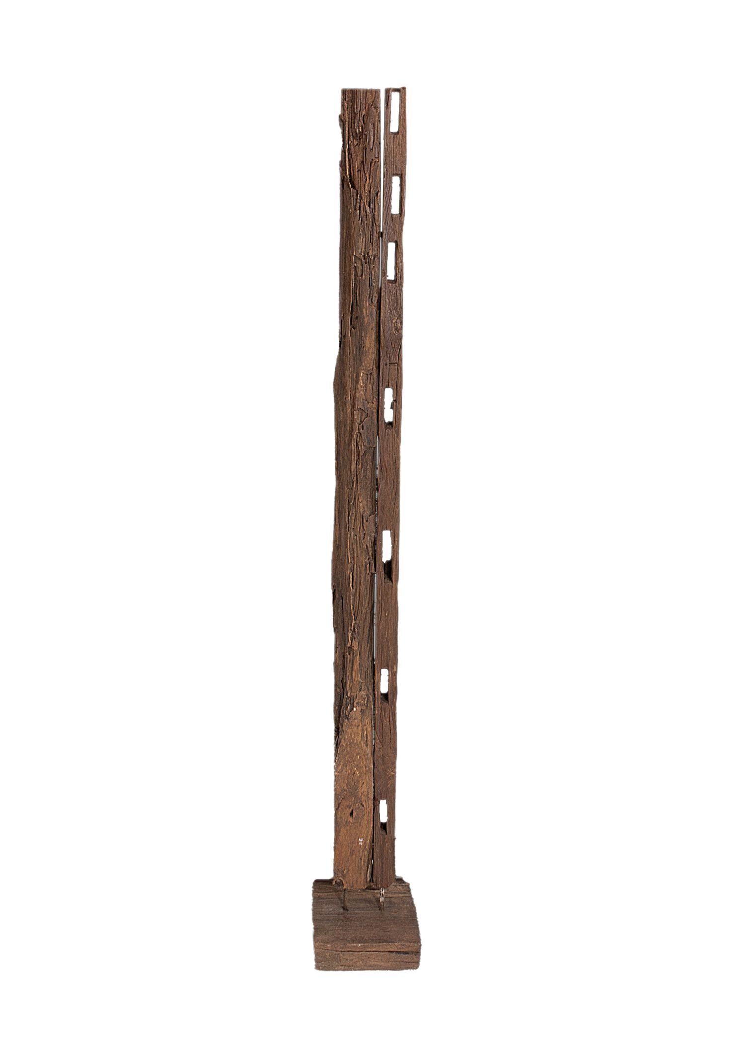 Statue Teak Holz Handarbeit H: 132 cm dekorativ Holz, Mobiliar