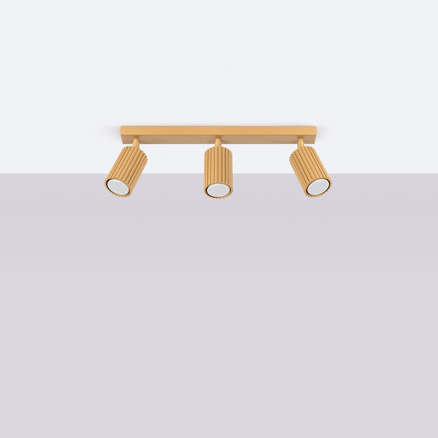 Moderner Deckenstrahler 3-flammig GU10 B: 45 cm in Gold Moderner Deckenstrahler 3-flammig GU10 B: 45 cm in Gold