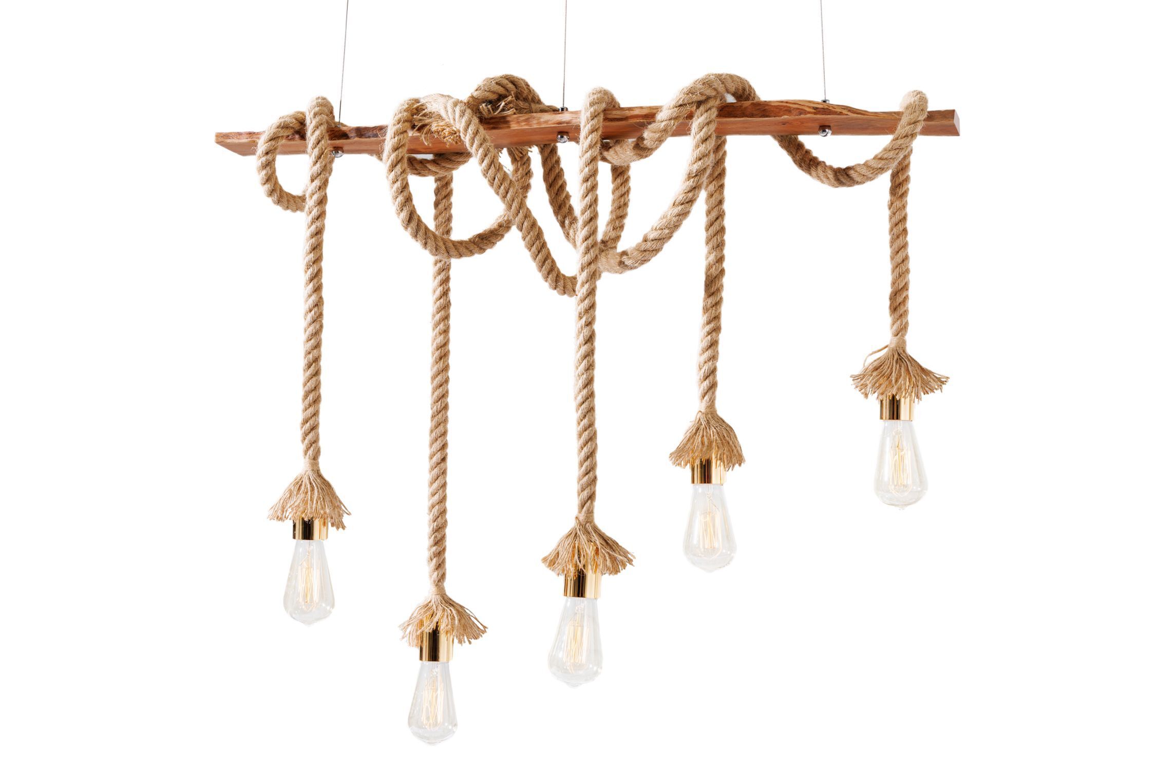 Suspension naturelle Nature 5 flammes L:90 cm E27 Suspension naturelle Nature 5 flammes L:90 cm E27