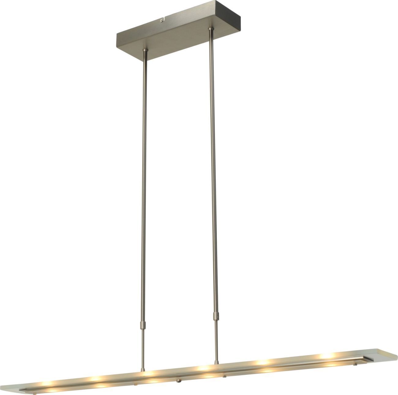 Suspension LED à intensité variable VIGO Abat-jour en verre nickelé