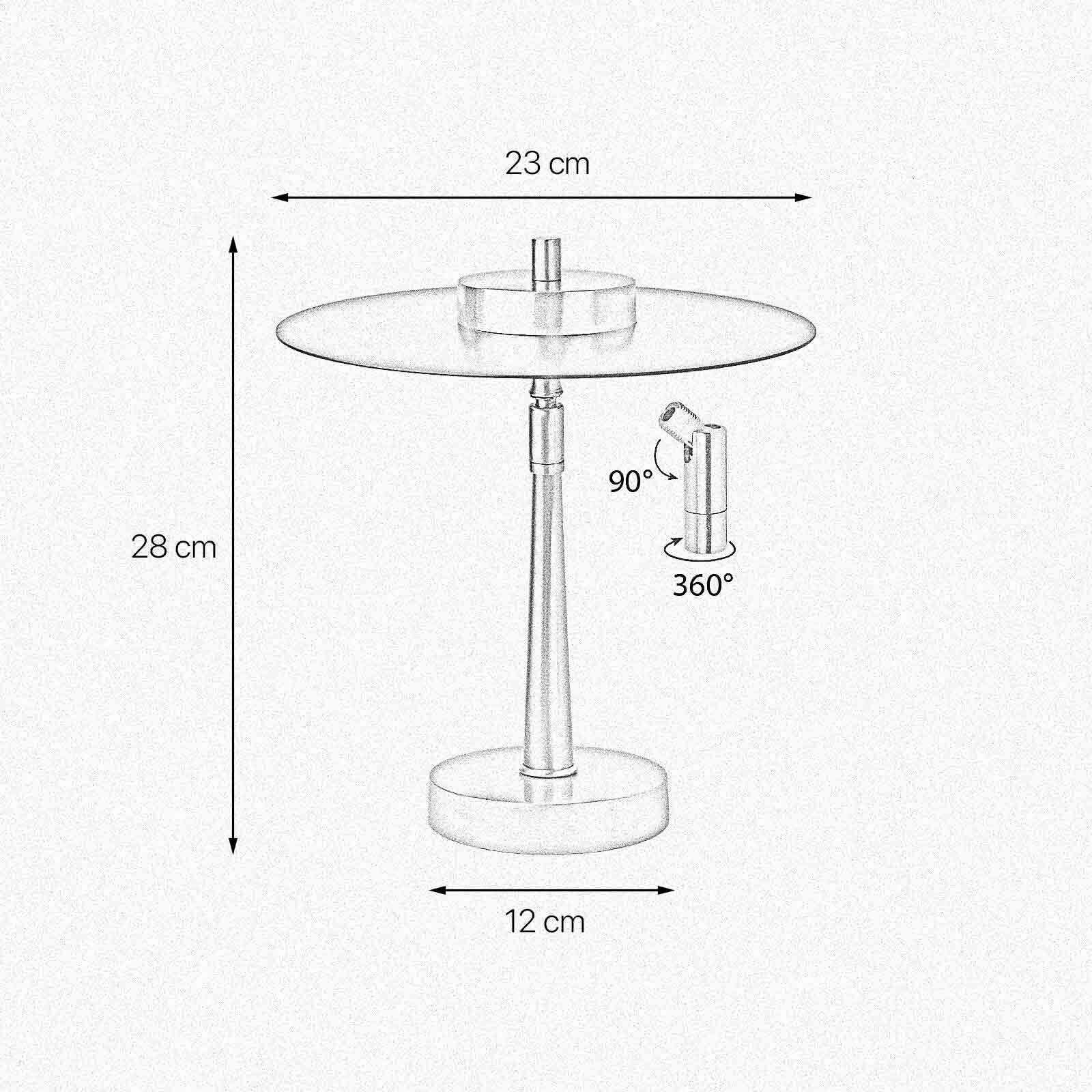 Lampe de table LED laiton fer H : 28 cm 2700 K Moderne