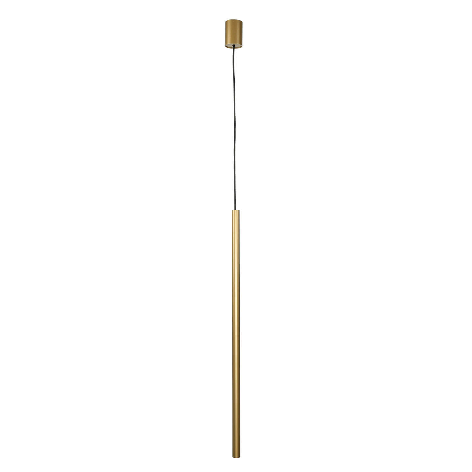 Lampe à suspendre en métal Ø 2,5 cm en or mat étroit G9 Moderne