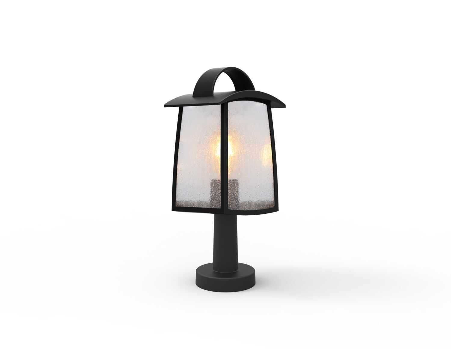 Lampe de jardin rustique noire 40cm IP44 E27 ARYANNA