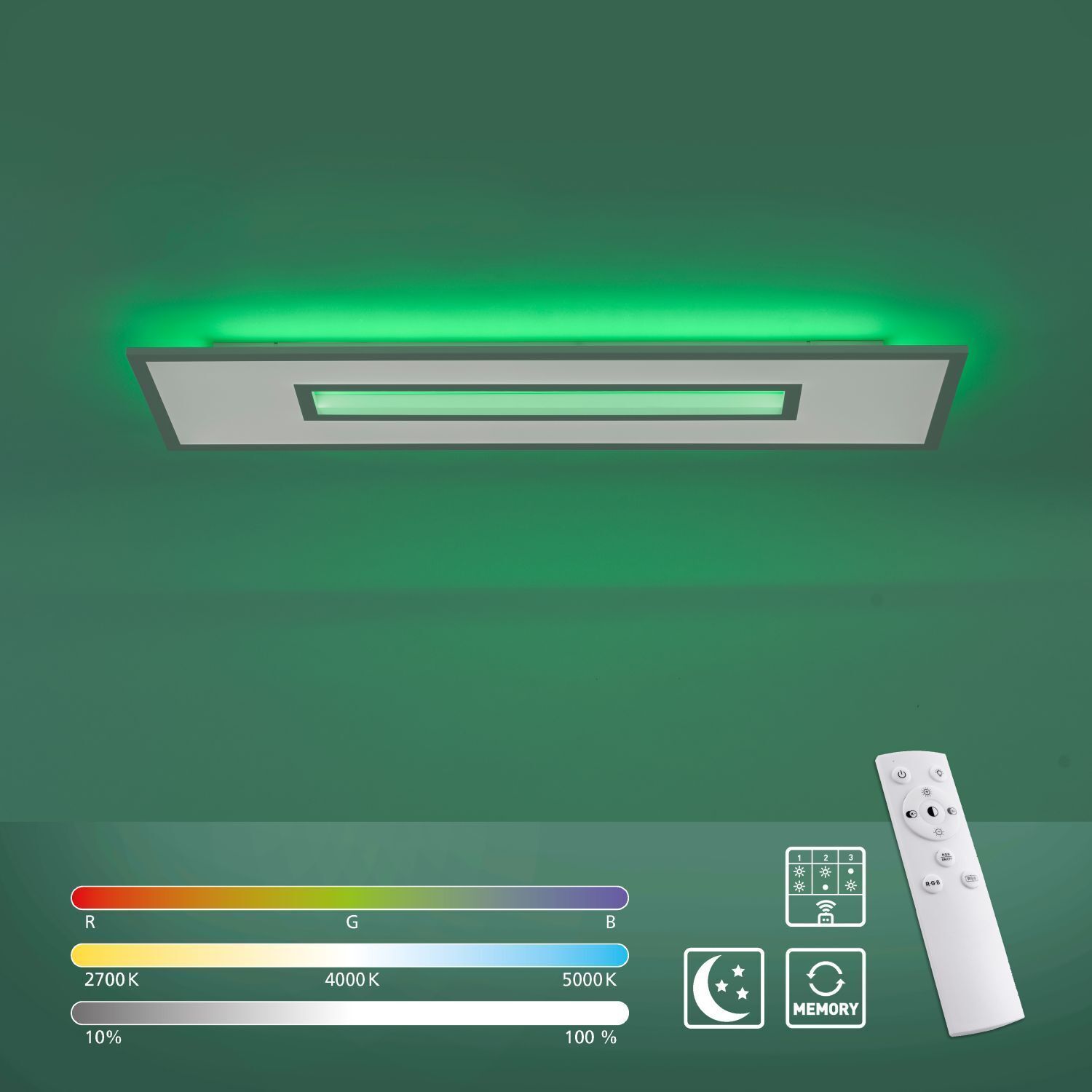 Lampe de plafonnier LED Blanc Lumière RGB dimmable 2700-5000 K 34 W