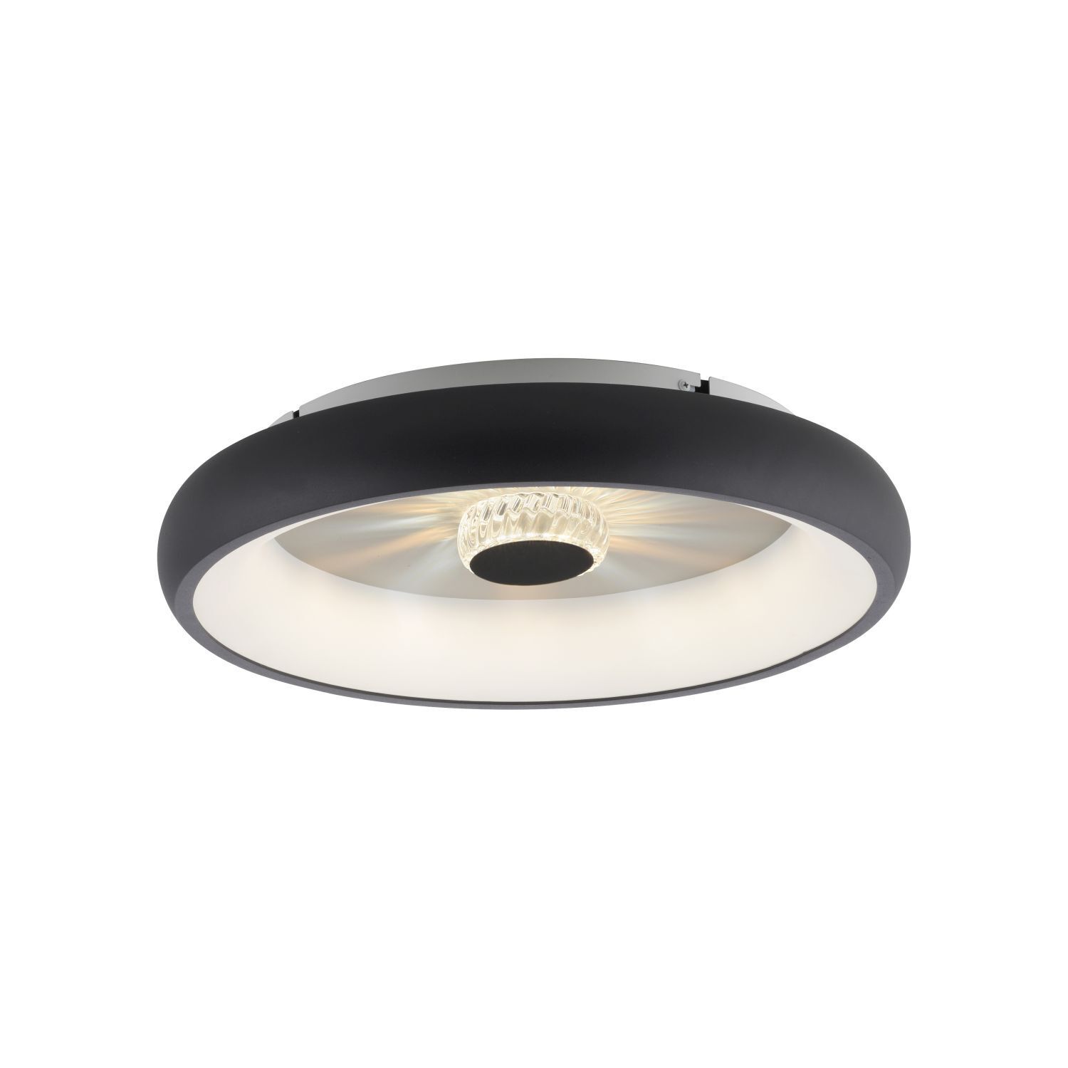 Plafonnier LED à intensité variable effet cristal 29 W noir Deckenleuchte, Leuchte