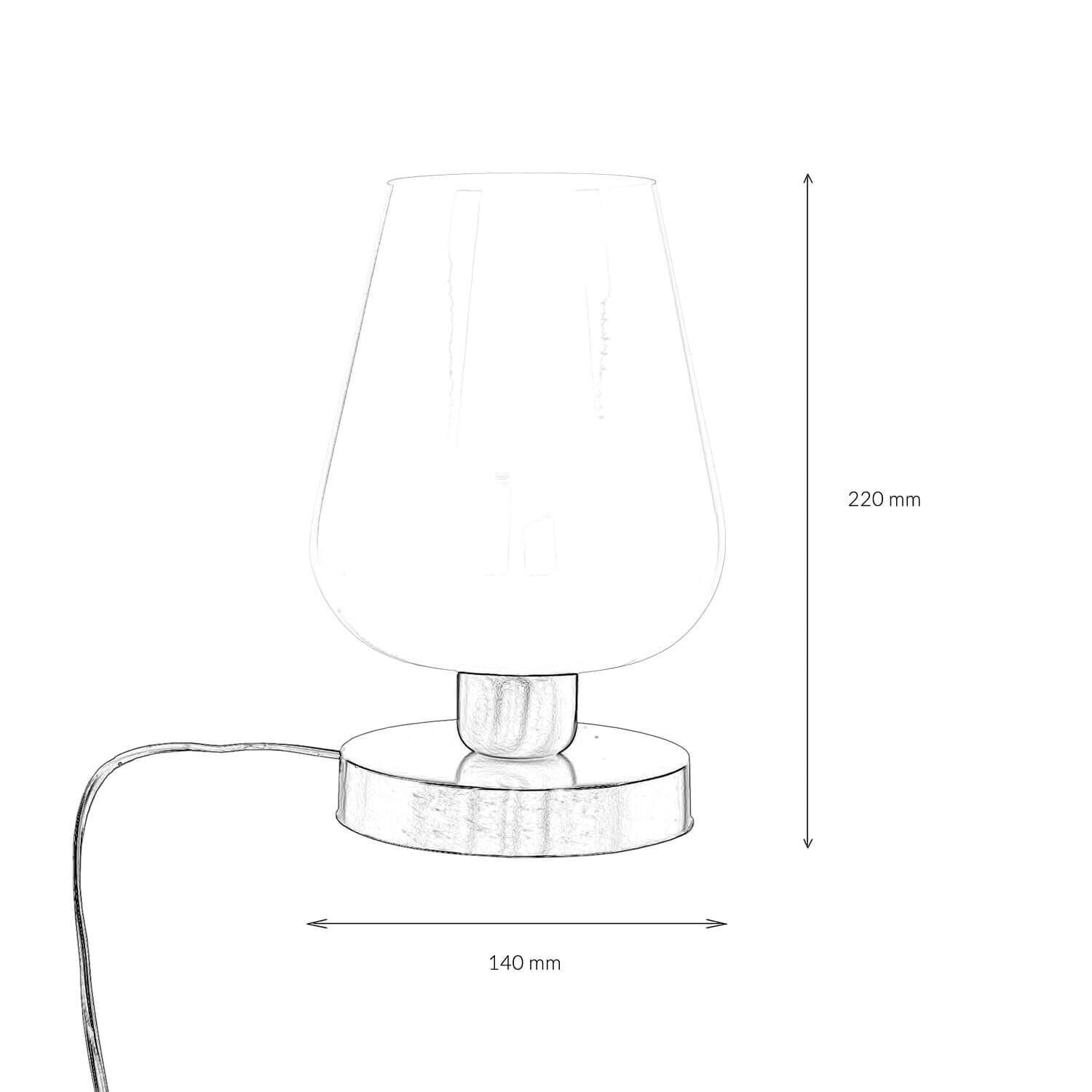 Lampe de table Abat-jour en verre Socle en laiton élégant TALIS