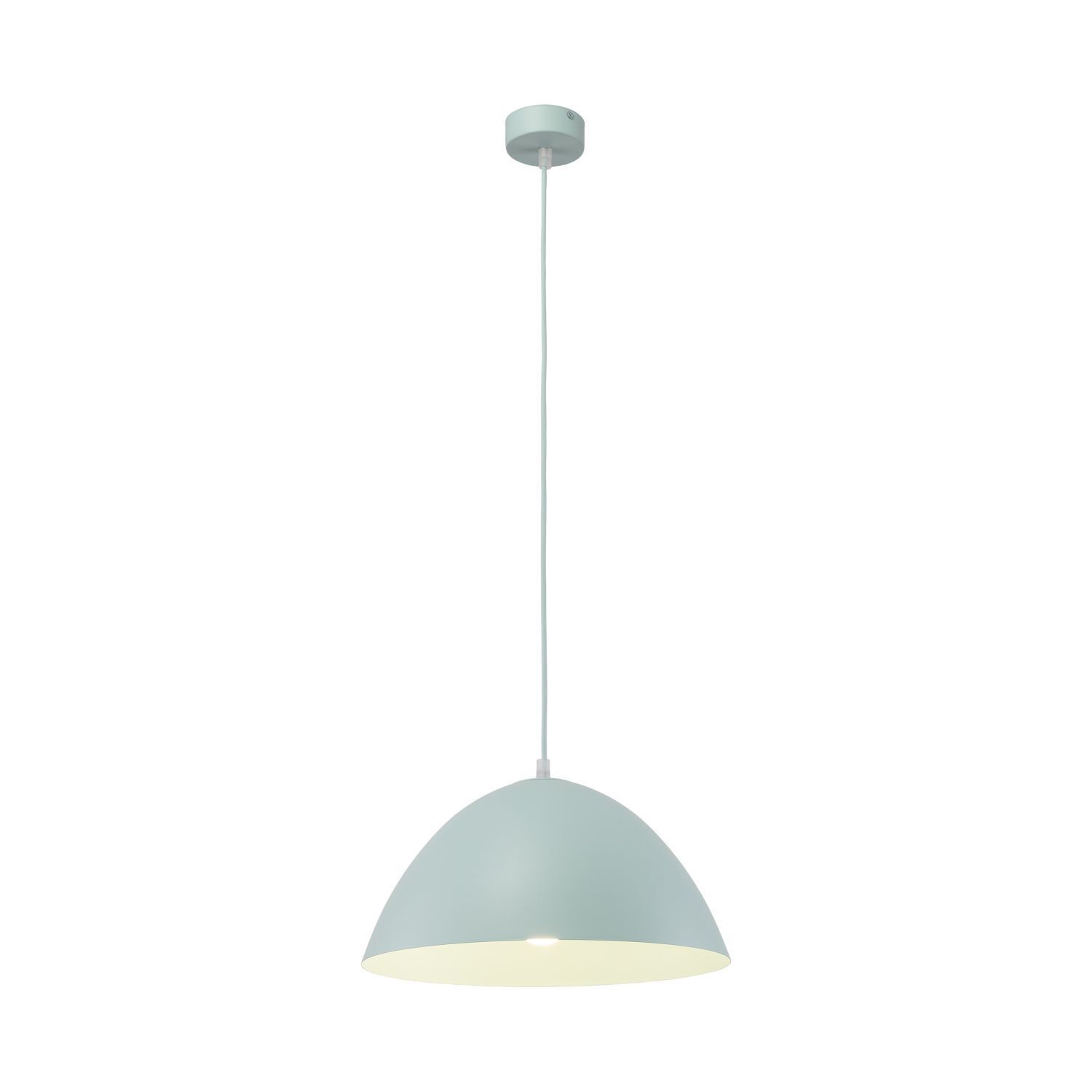 Suspension métal E27 ronde Ø 34 cm H : max. 165 cm Menthe
