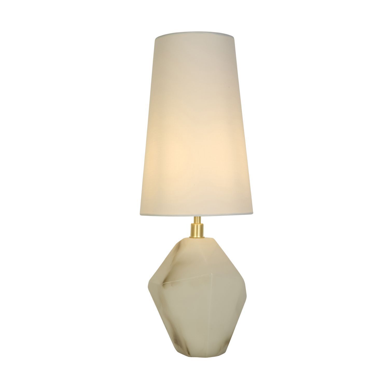 Lampe de table Blendarme résine tissu 55,5 cm confortable blanc
