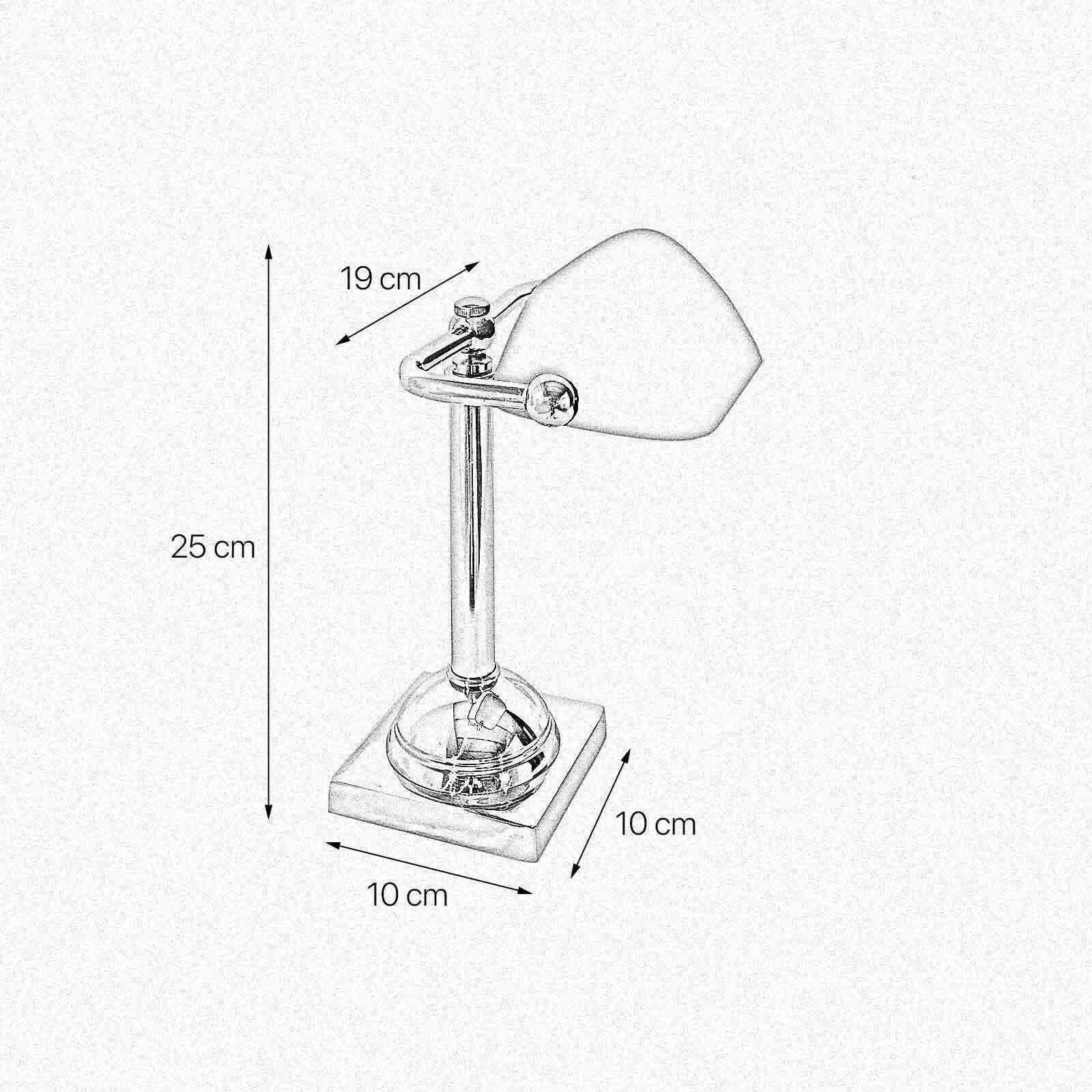 Lampe de banquier petite 25 cm E14 orientable laiton verre