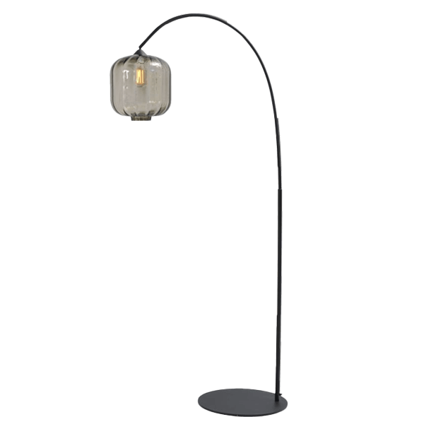 Leseleuchten Sofa tischlampe, bodenlampe, glaskuppel, metall, schwarz