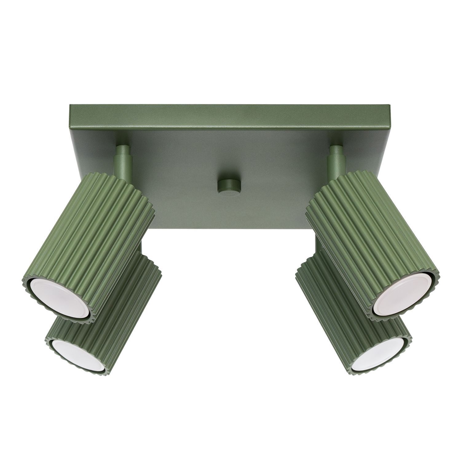 Lampe de plafonnier Vert L : 25 cm petit orientable 4x GU10 Aluminium