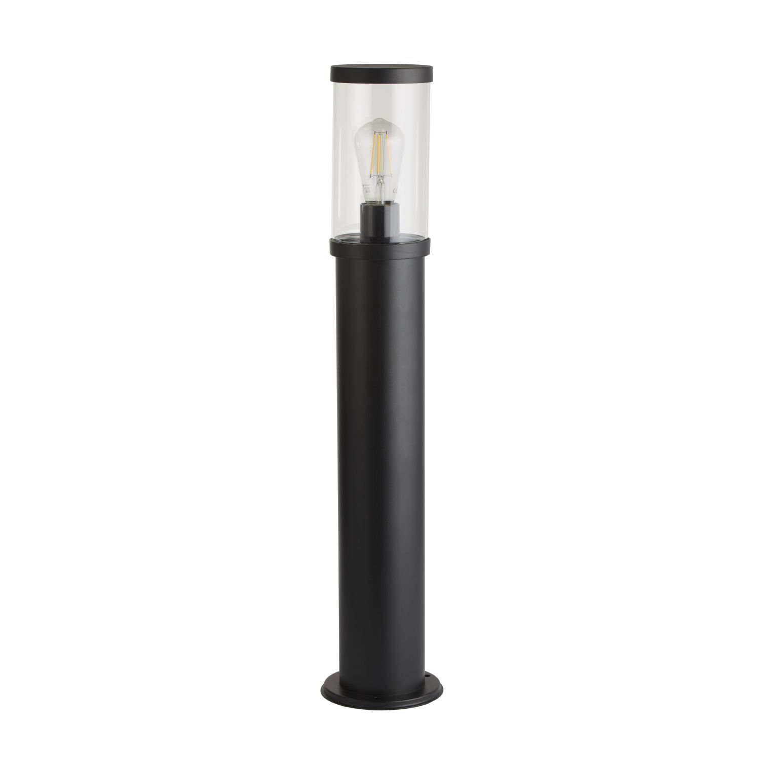 Borne d'éclairage IP44 73 cm E27 Noir Clair Chemin de jardin