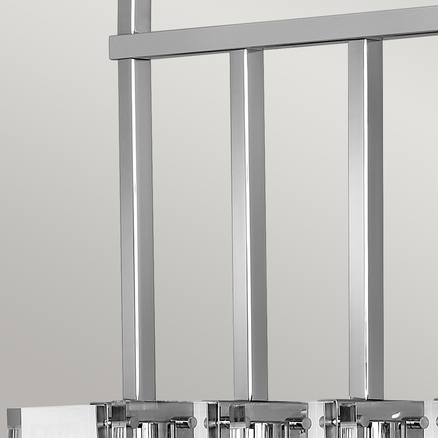 Suspension allongée H : max. 142,9 cm Nickel poli E27