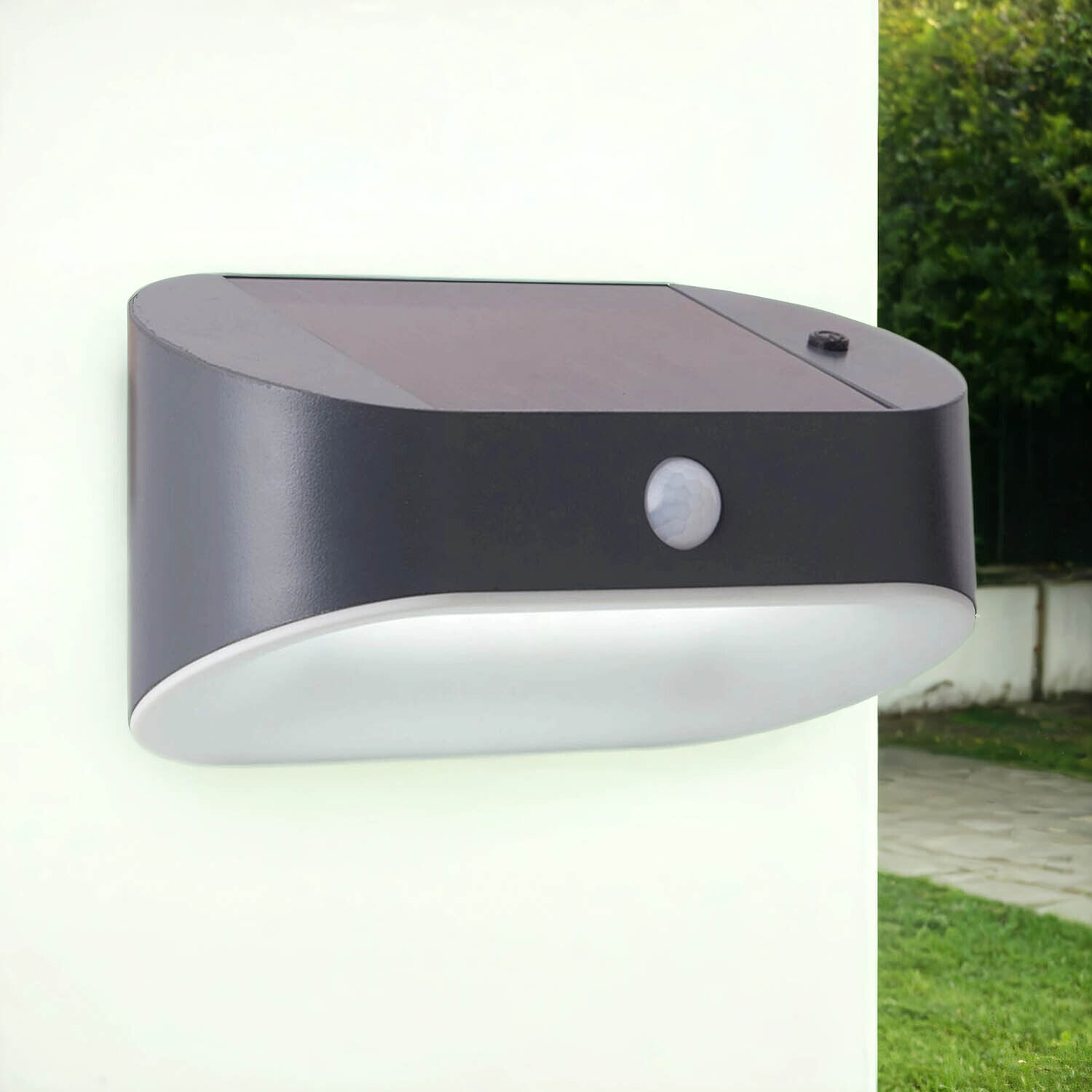 Lampe murale LED solaire détecteur de mouvement métal IP44 Outdoor