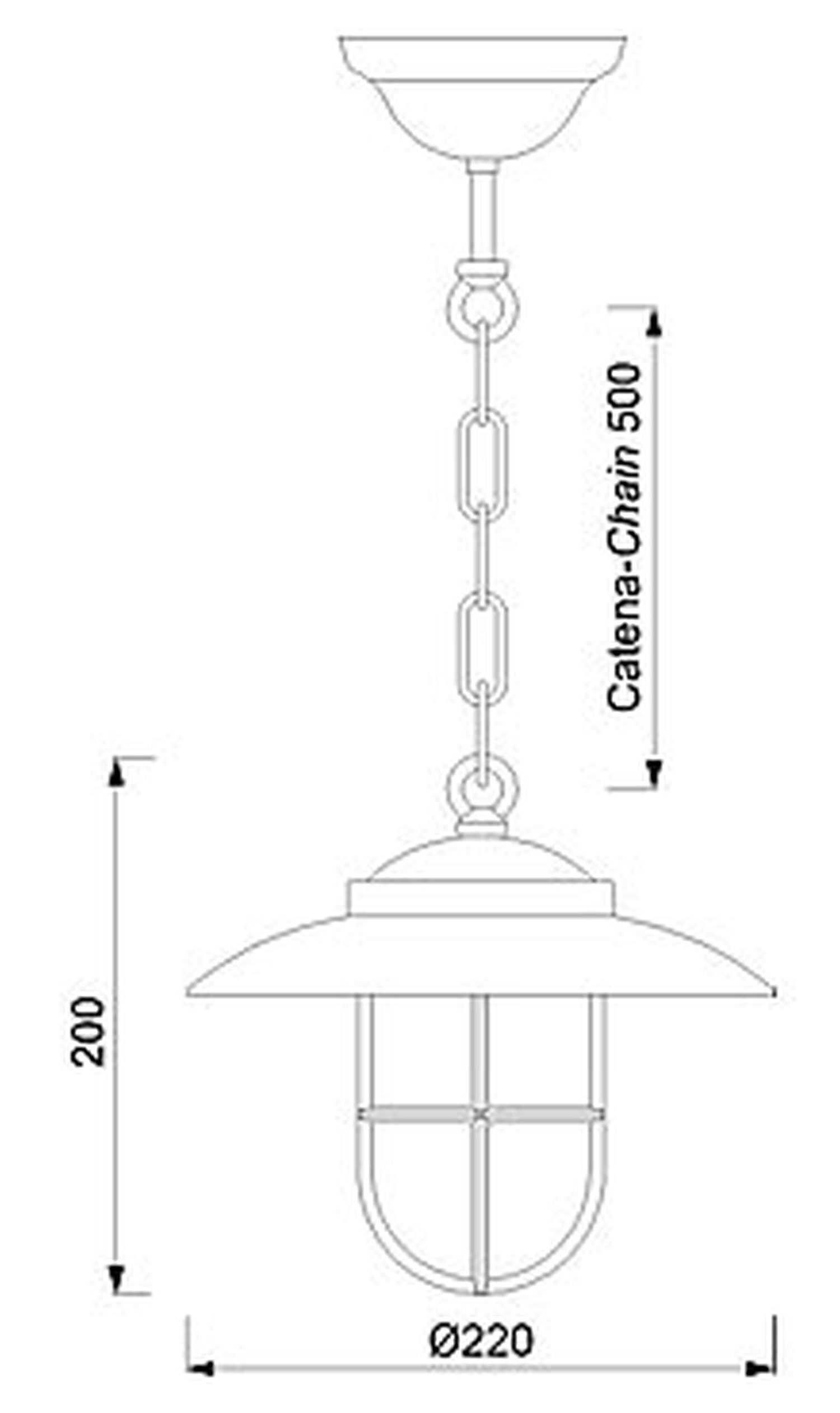 Suspension table à manger laiton verre Maritim Ø22cm