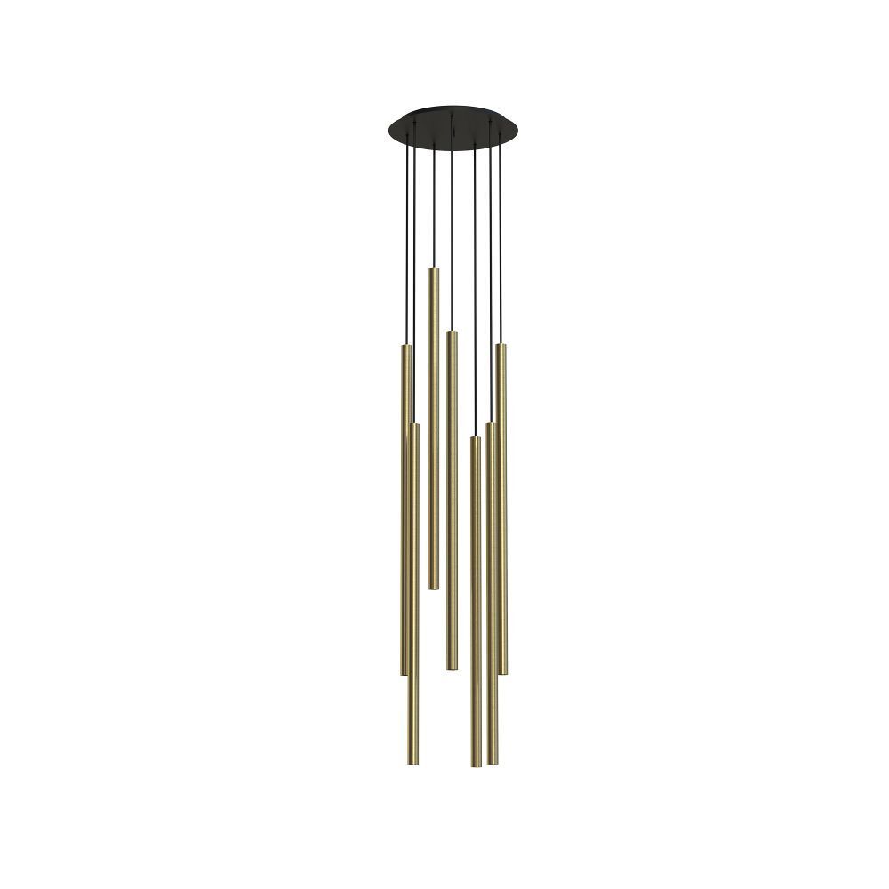 Lampe à suspendre laiton 7 flammes ronde Design moderne élégant
