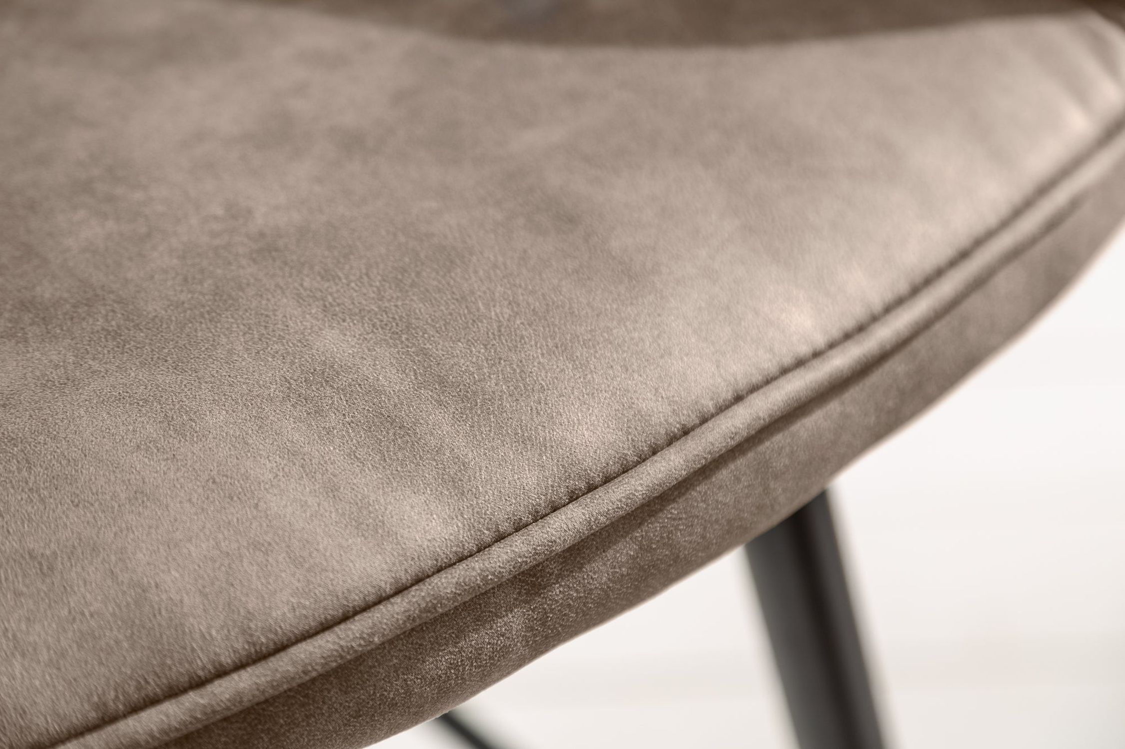 Tabouret de bar avec dossier Tissu Métal Taupe Noir Moderne Kissen, Dekoration für Zuhause