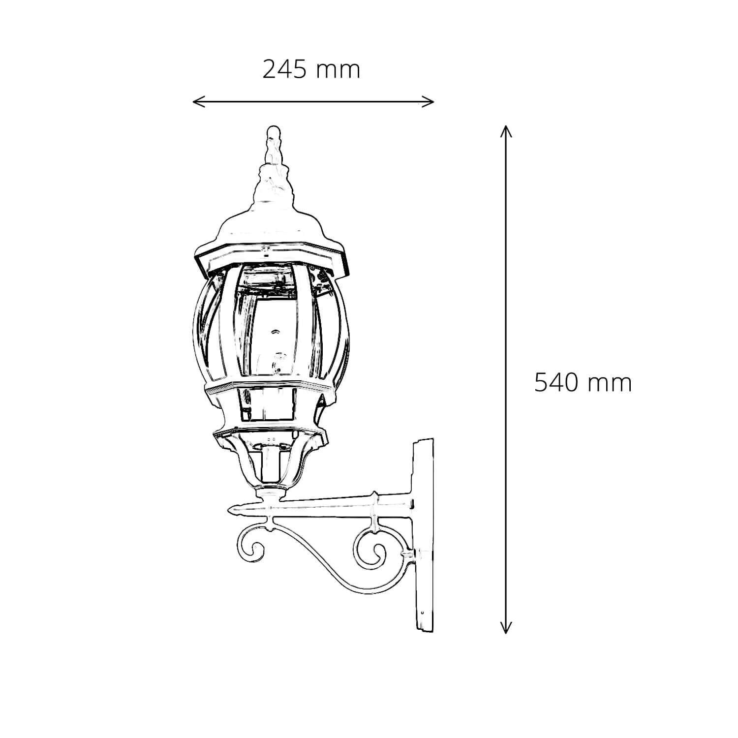 Mur noir Lampe d'extérieur rustique résistant à la pluie BREST