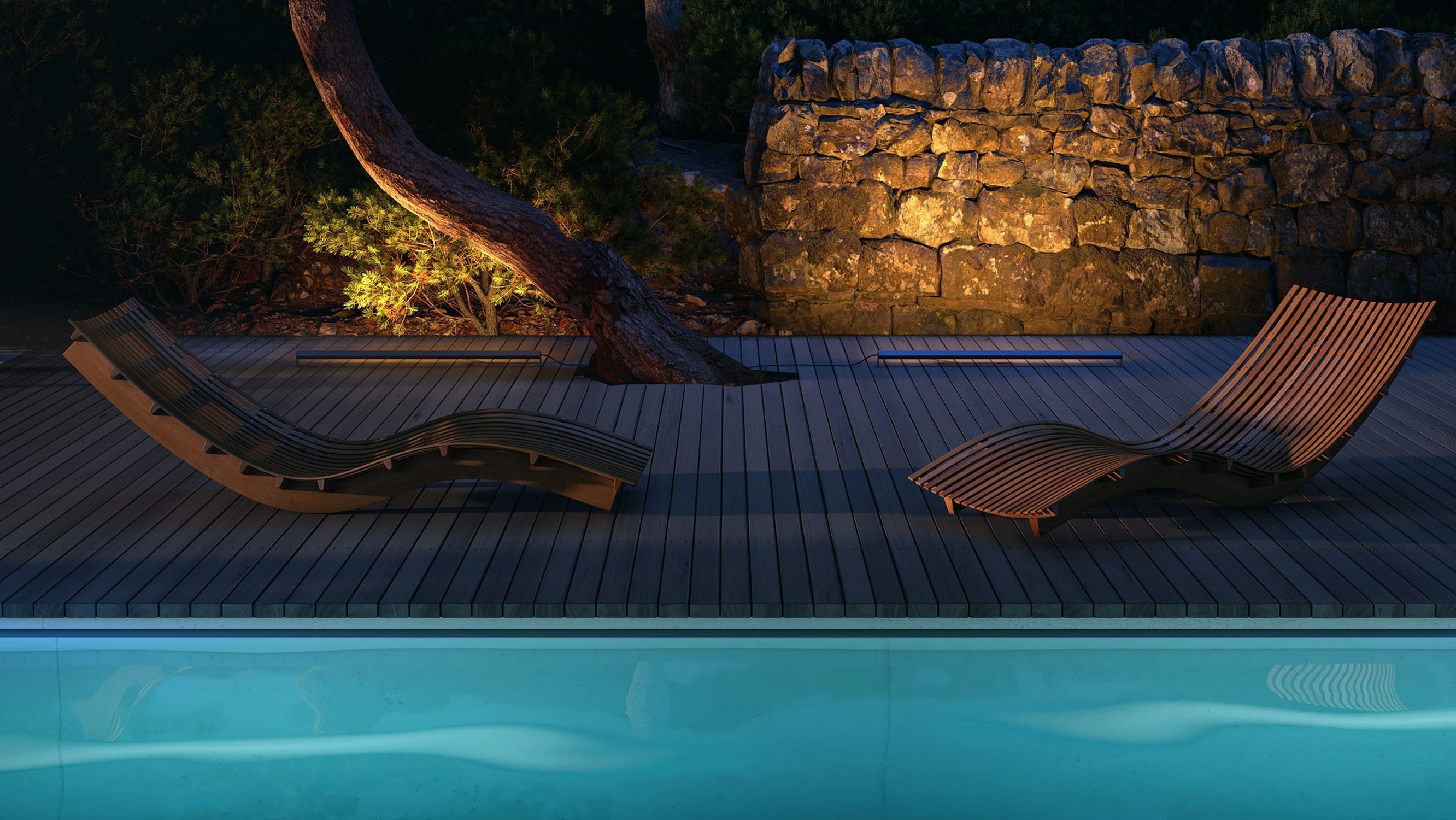 Luminaire de chemin aluminium LED IP65 5,9 cm noir allongé Moebel, Schwimmbad, Wasser, Stuhl