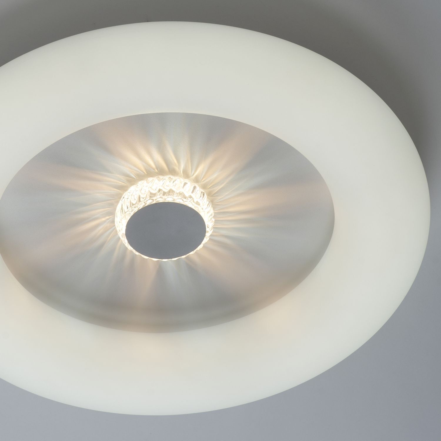 Lampe de plafonnier LED blanche avec variateur Télécommande Ø50 cm