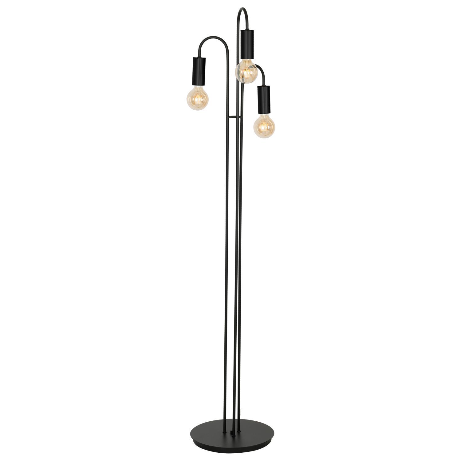Lampadaire Salon Noir Métal 163 cm AILSA