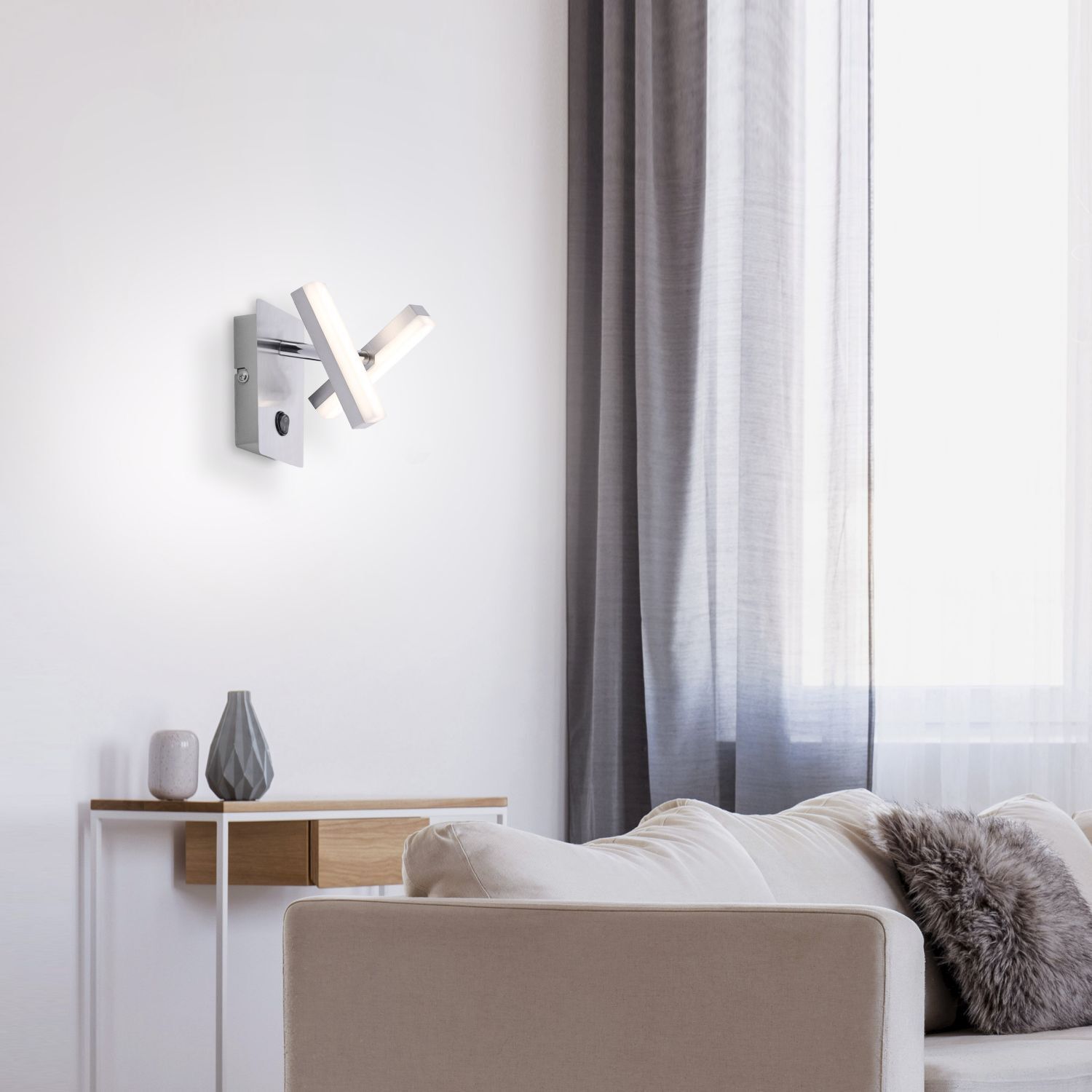 Spot mural LED en acier métal mobile 225 lm interrupteur Dekoration für Zuhause, Drinnen, Innenarchitektur, Kissen