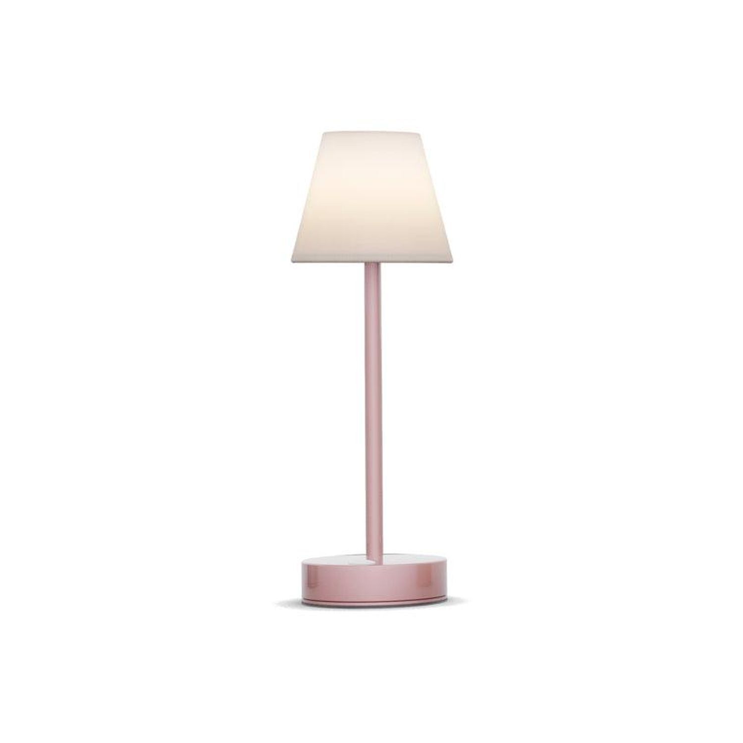 Lampe de table LED sans fil Touch Dimmer 32 cm IP44 rose blanc Lampe, Tischlampe, Lampenschirm