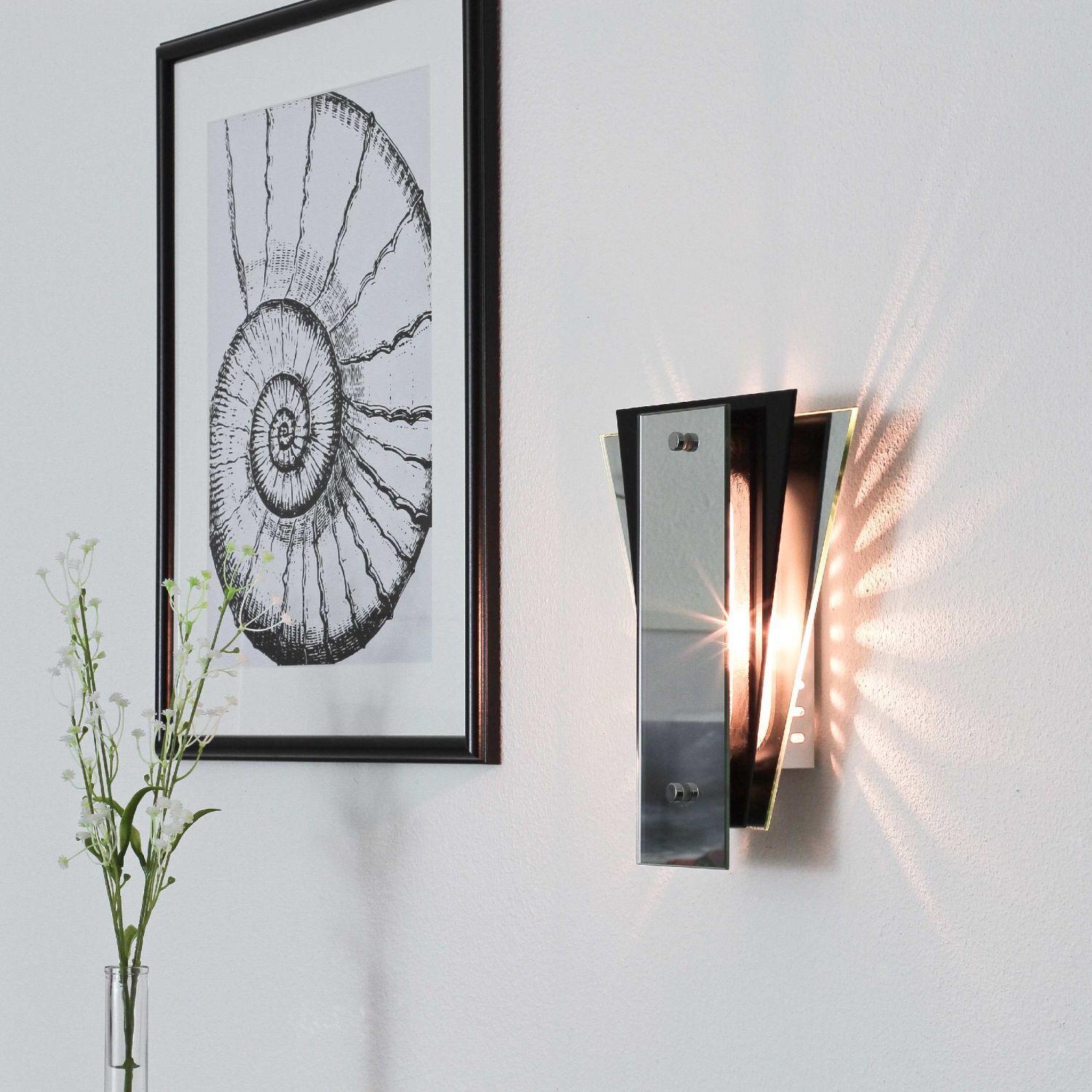 Applique murale moderne E14 noire