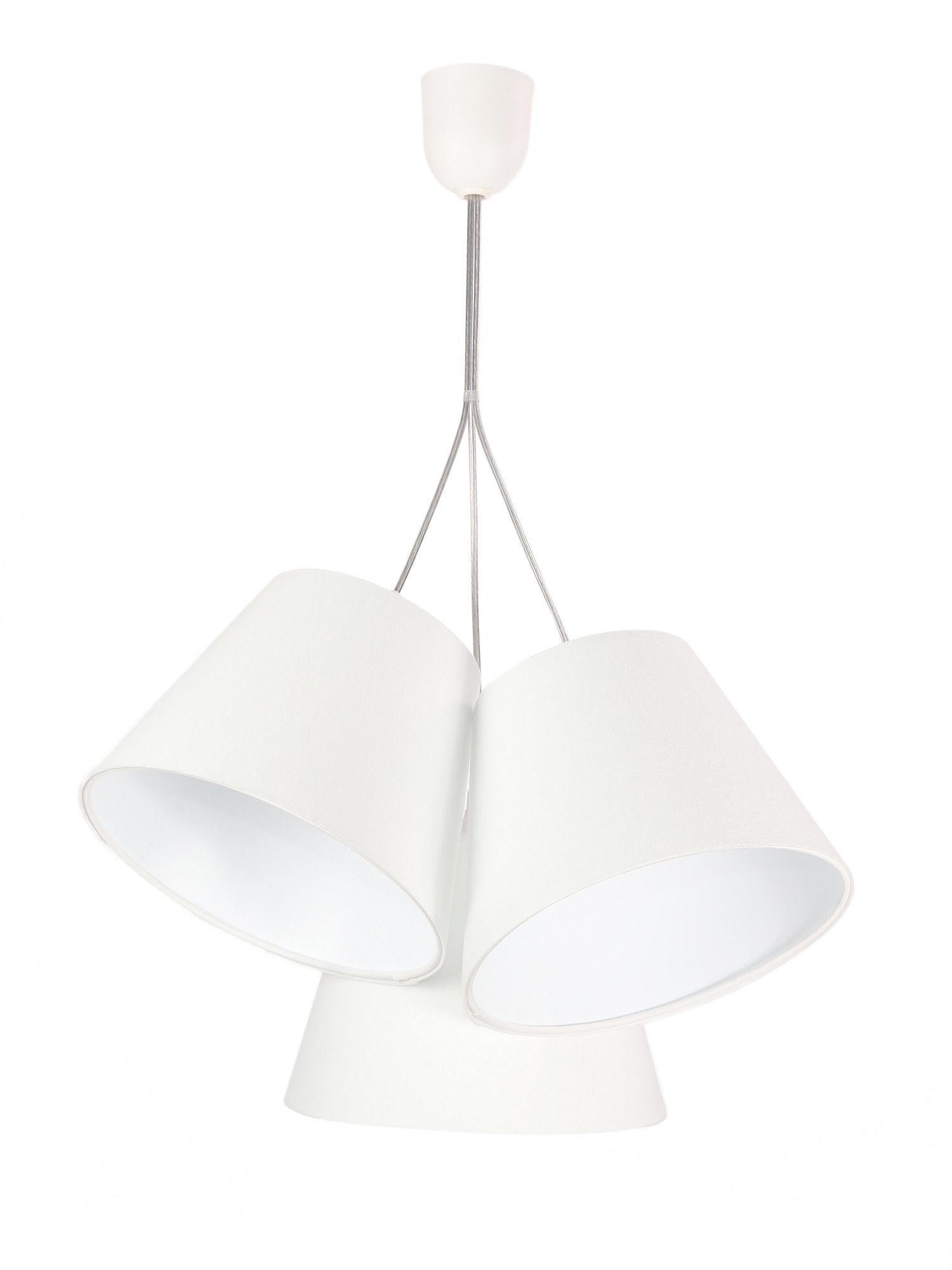 Lampe suspendue table à manger lampe de salon blanc tissu