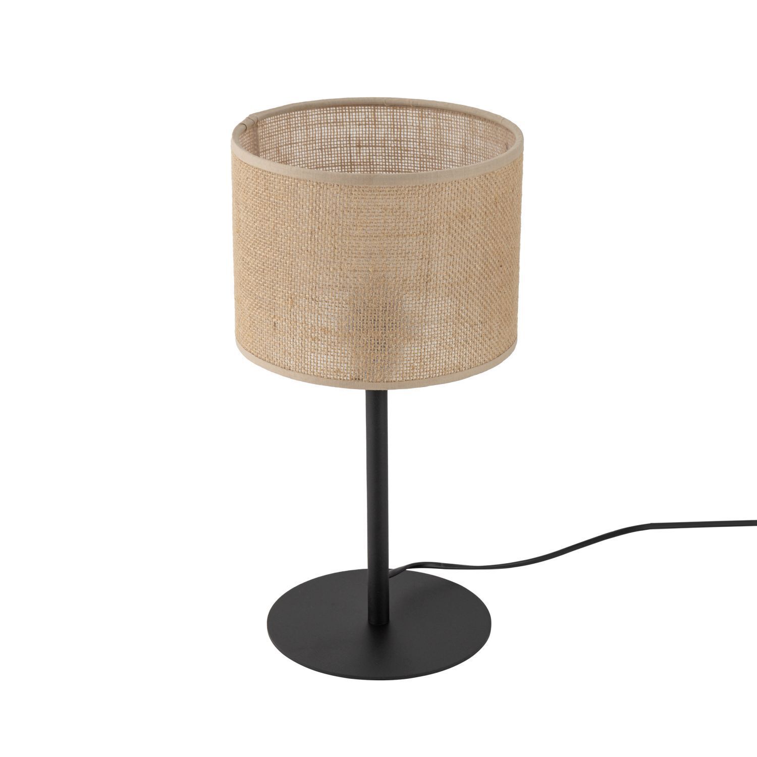 Lampe de table Boho 39 cm de haut Ø 22 cm métal jute E27