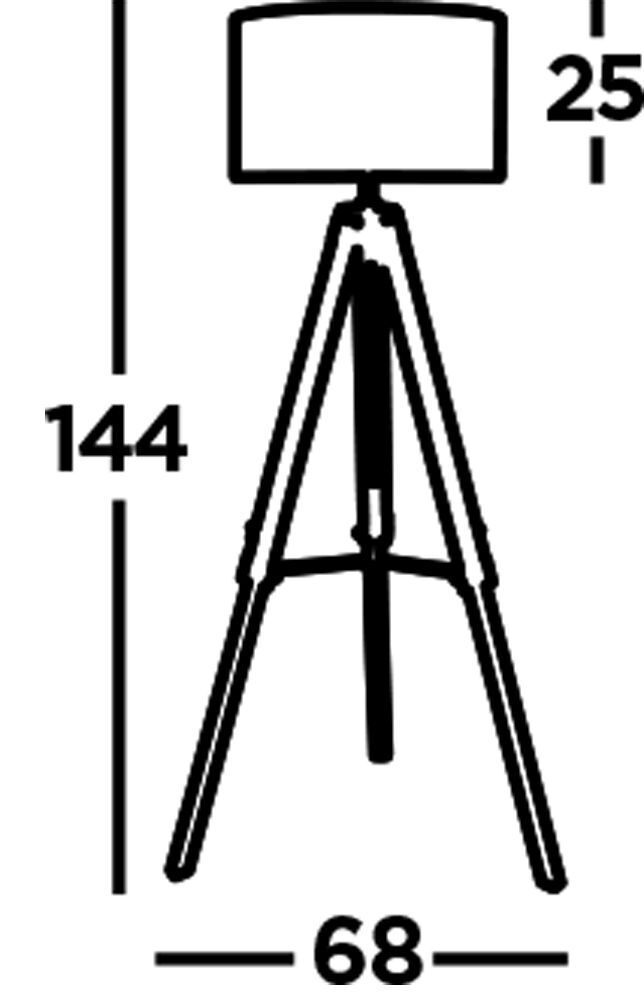 Lampadaire Trépied 100-144,5 cm réglable Trépied E27