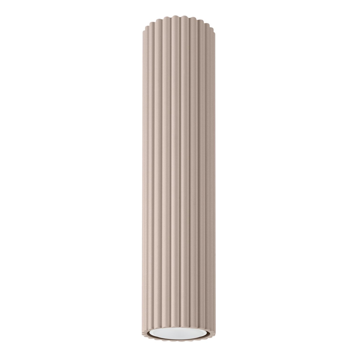 Runde Deckenleuchte Aluminium Taupe GU10 H:30 cm Modern