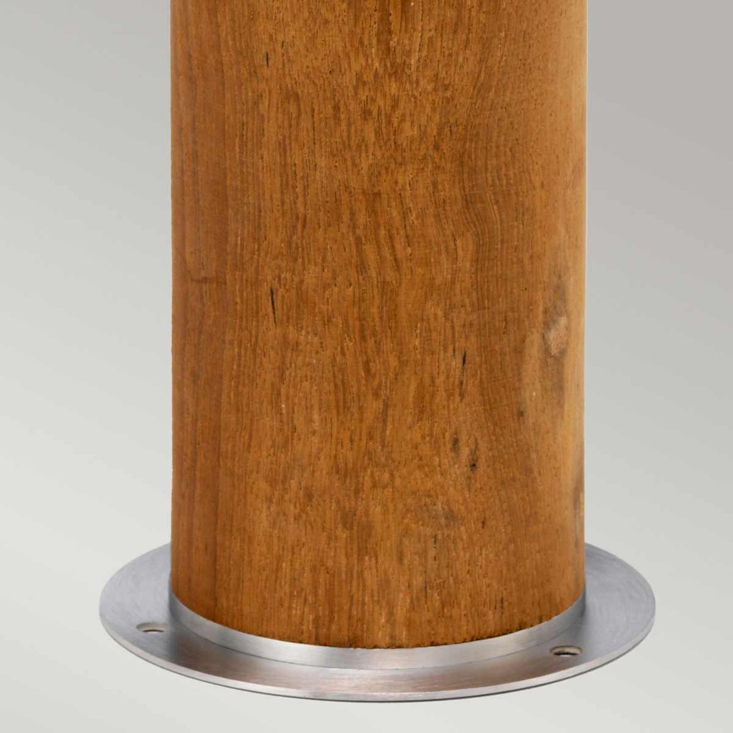 Borne d'éclairage en acier inoxydable teck bois IP55 hauteur 70 cm faible éblouissement Holz, Zylinder