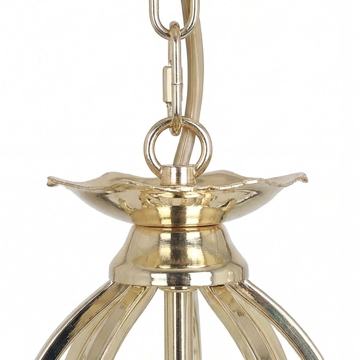 haengeleuchte-pendelleuchte-haengelampe-candela-5-flammig-messing-poliert-klassisch-05 gold, Metall, Lampe, Kronenkrone, Ringe-Kragen
