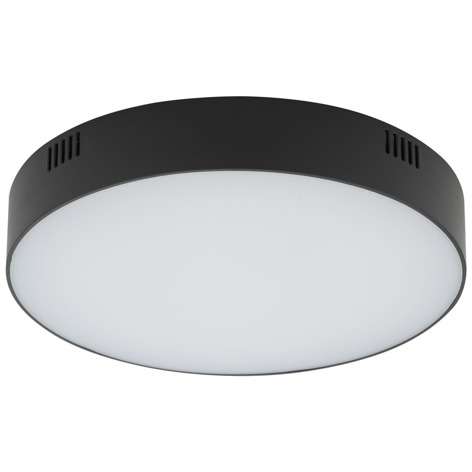 Petit plafonnier LED Ø 21 cm rond noir intérieur