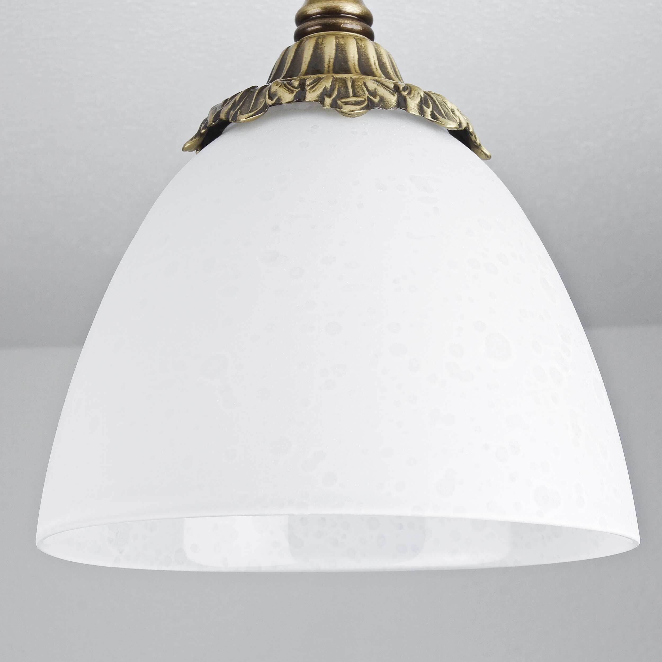 Plafonnier Bronze Clair Abat-jour en verre Beatrice Lampe, Lampenschirm, Leuchte, Deckenleuchte