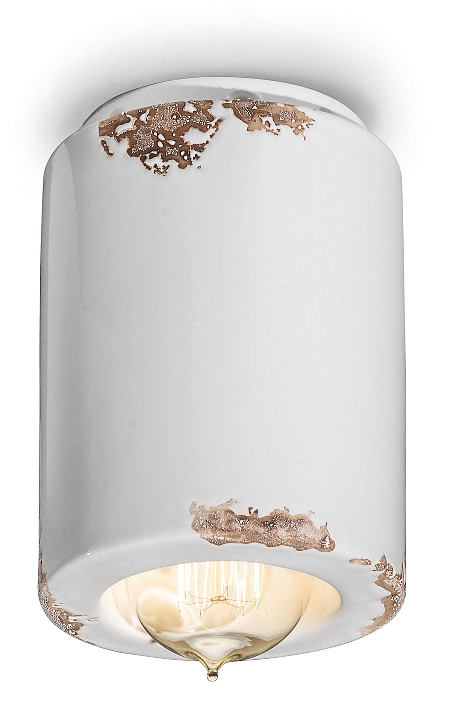 Spot Lampe plafond céramique rond D : 8,5 cm apparent E14