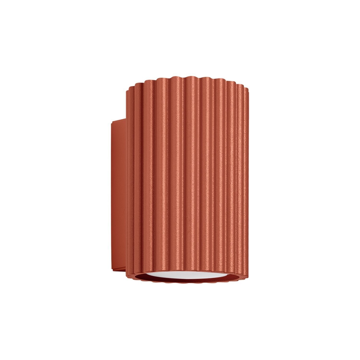 Wandleuchte Rot klein H: 10 cm Aluminium GU10 Indoor Zylinder, Drinnen, Innenarchitektur