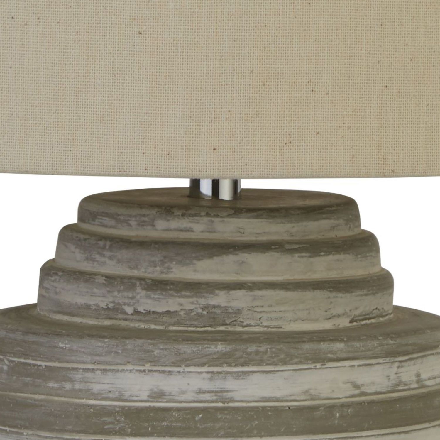 Lampe de table Béton Tissu 43 cm Ø 30 cm Gris E14 Moderne