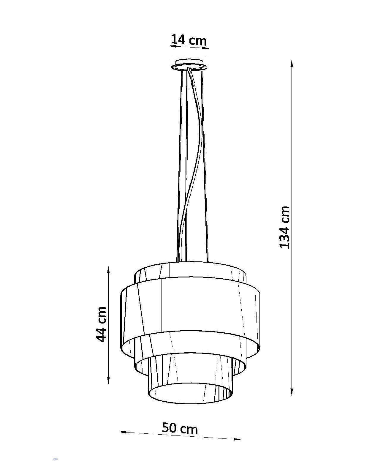 Lampe à suspendre Blanc Ø 50 cm Tissu Moderne 5x E27 MALY