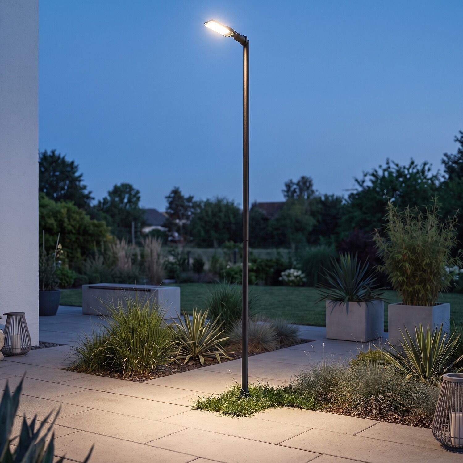 le93306-stehlampe-garten-terrasse-aussen-aluminium-metall-modern-ip65-schwarz-01 Außenlampe, Gartenleuchte, LED-Lampe, Standleuchte, Outdoor-Beleuchtung