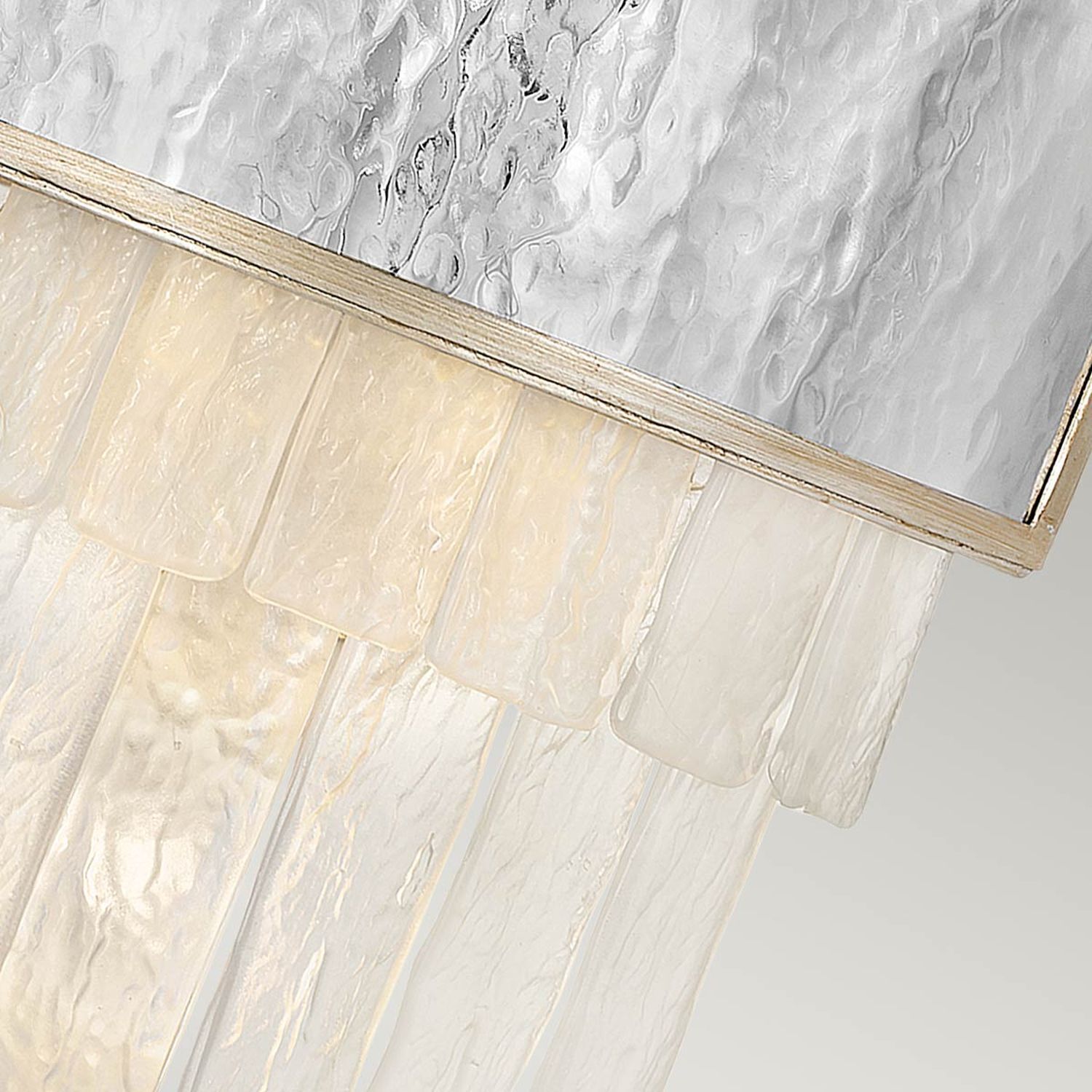 Applique murale petite L : 30,5 cm acier inoxydable cristal 2x E14 Up Down