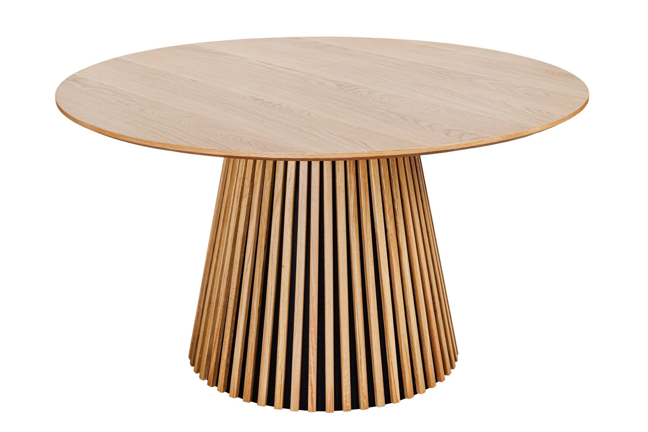 Table de salle à manger ronde Ø 120 cm Japandi Design brun foncé